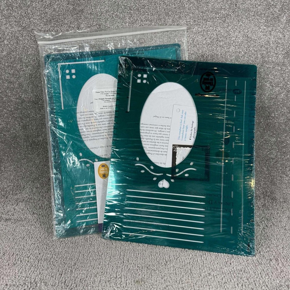 Creative Memories Lines 'N Design Template Teal Scrapbooking Journaling Tool 2pk